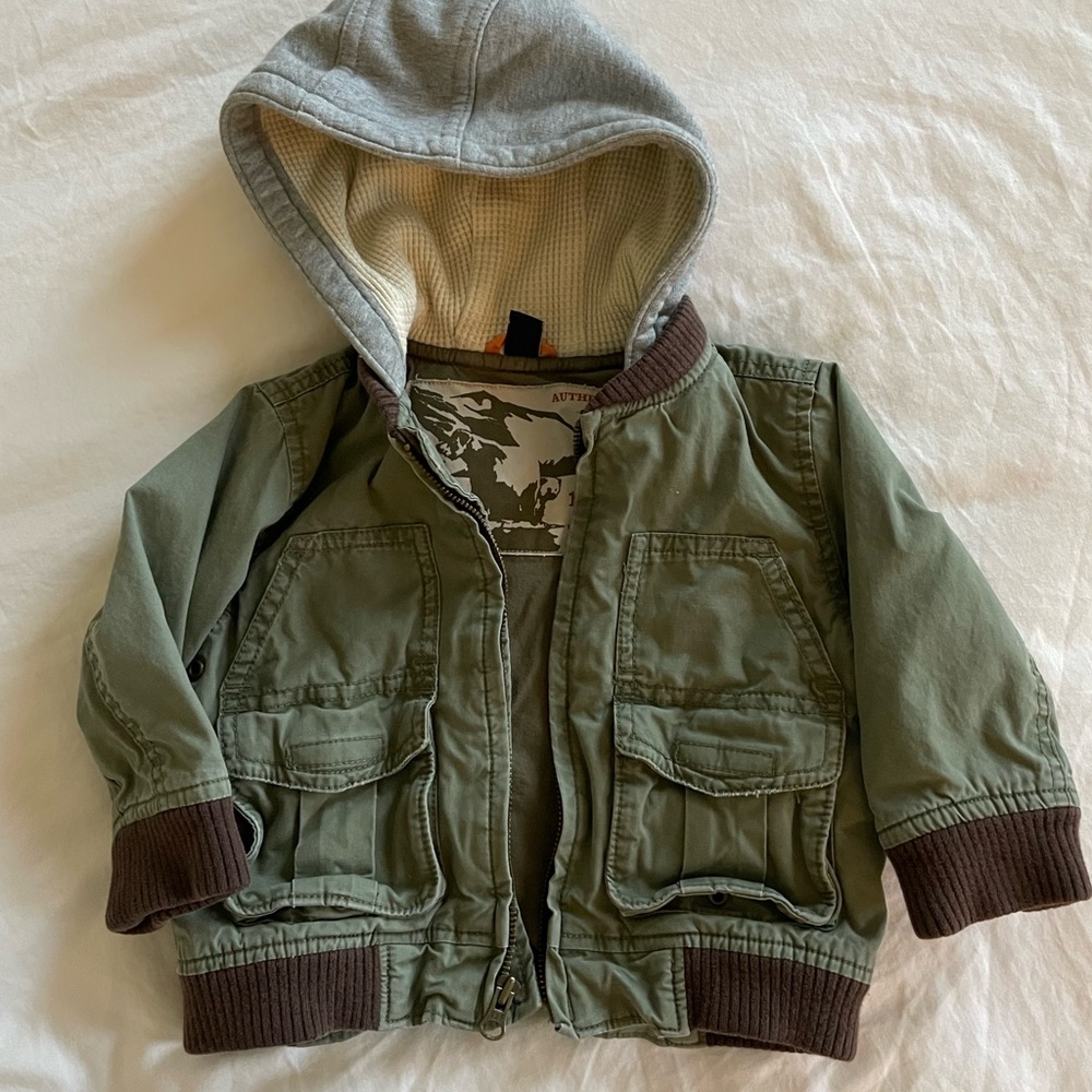 Olive Green Baby Gap Hooded Coat